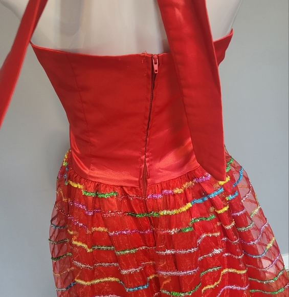 Queen of Heartz Satin and Tulle Pinup Party Dress, VGUC, Size 2X - Picture 5 of 10